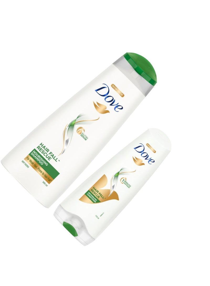 دوف شامبو دوف لإنقاذ الشعر من التساقط 340 مل وبلسم دوف لإنقاذ الشعر من التساقط 175 مل، مجموعة | لشعر أكثر كثافة | غني بمكونات نيوتريلوك النشطة - Image 4